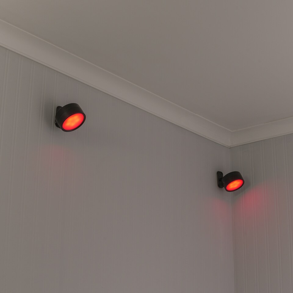 image 1 of ValueLights Marshall Pair of Matte Black Wall Light & Bulb | Black