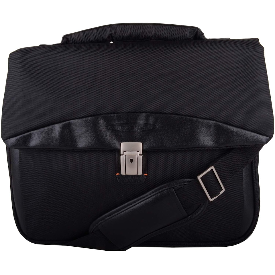 image 1 of Lorenz Large Nylon Business / Travel / Work / Laptop Case / Shoulder Bag | Black | Black