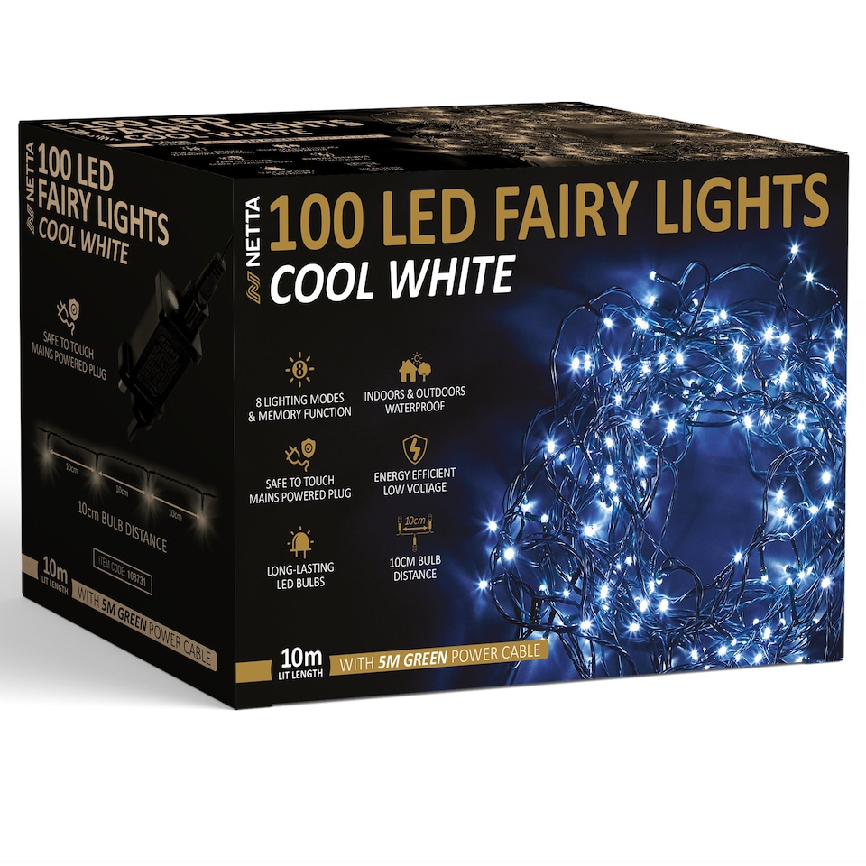 image 1 of NETTA LED Fairy String Lights Outdoor and Indoor Plug In