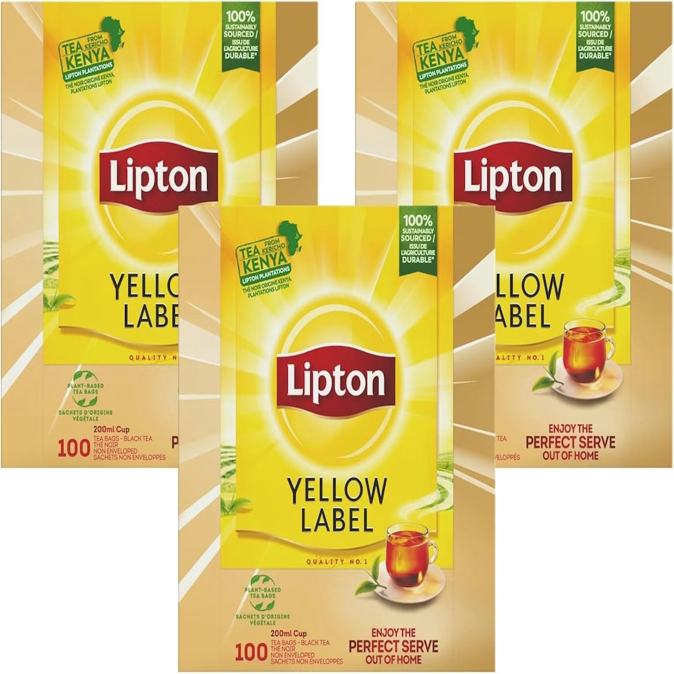 image 1 of Lipton Yellow Label Teabags, 100 Teabags (3 Pack)