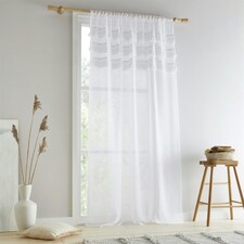 Pineapple Elephant Izmir White Tab Top Voile White | 55x72"