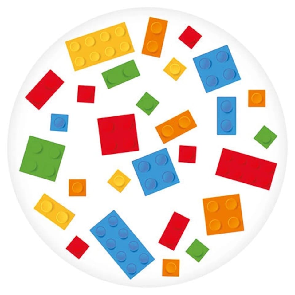 image 1 of Building Blocks Paper Cupcake Cases - Pack of 60