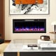 image 8 of COSTWAY 750W/1500W Recessed/Wall-Mounted Fireplace Black