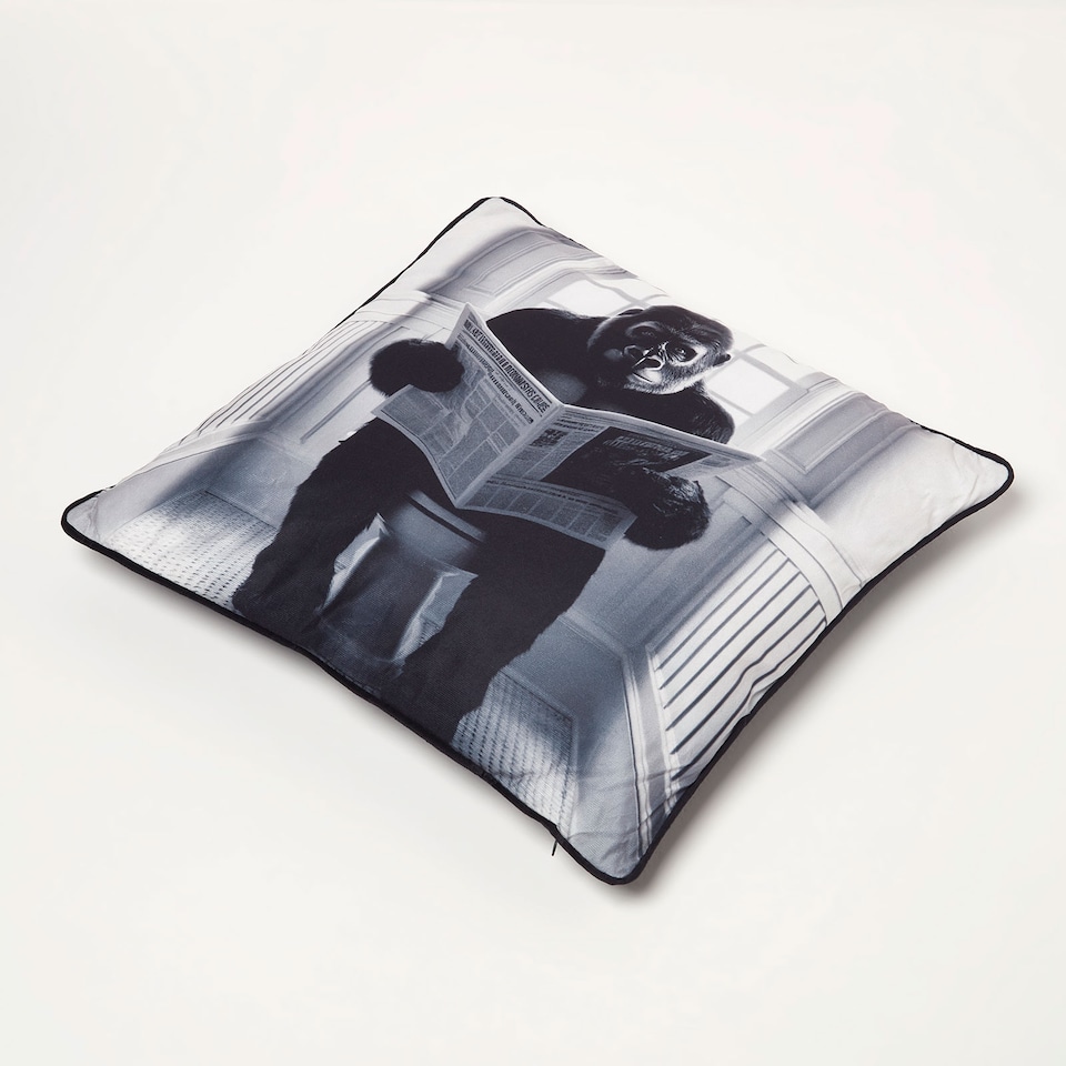 image 1 of Homescapes Gorilla Toilet Cushion - 45 x 45 cm