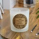 image 5 of Personalised Floral Cork Label Candle Jar Clear