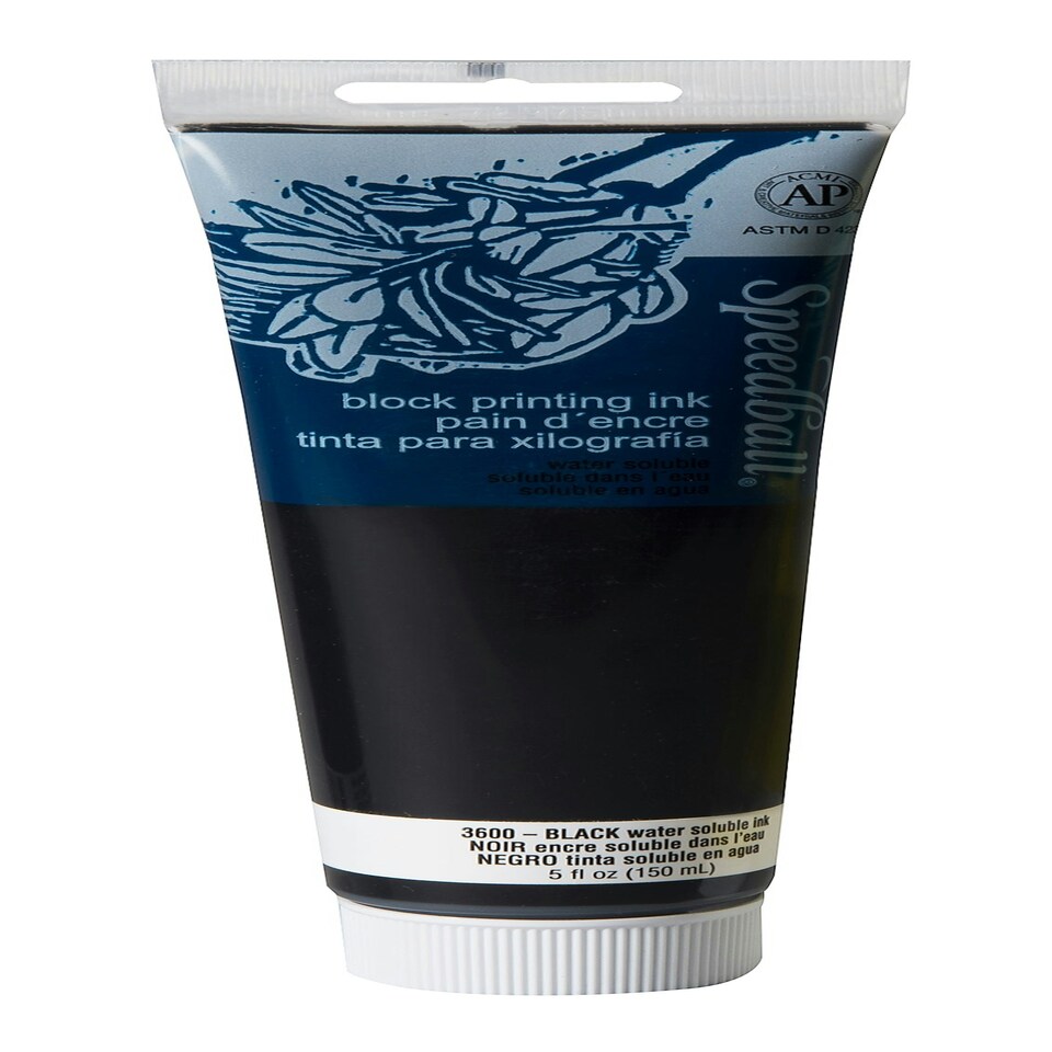 image 1 of Speedball Water-Soluble Block Ink, Black, 5oz