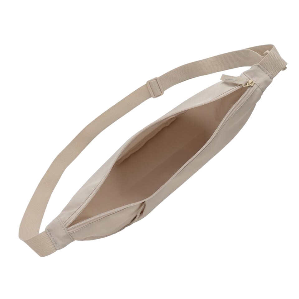 image 1 of XD Collection Crescent XL Half Moon RPET Aware 10L Crossbody Bag | Brown | Beige | One Size | 1