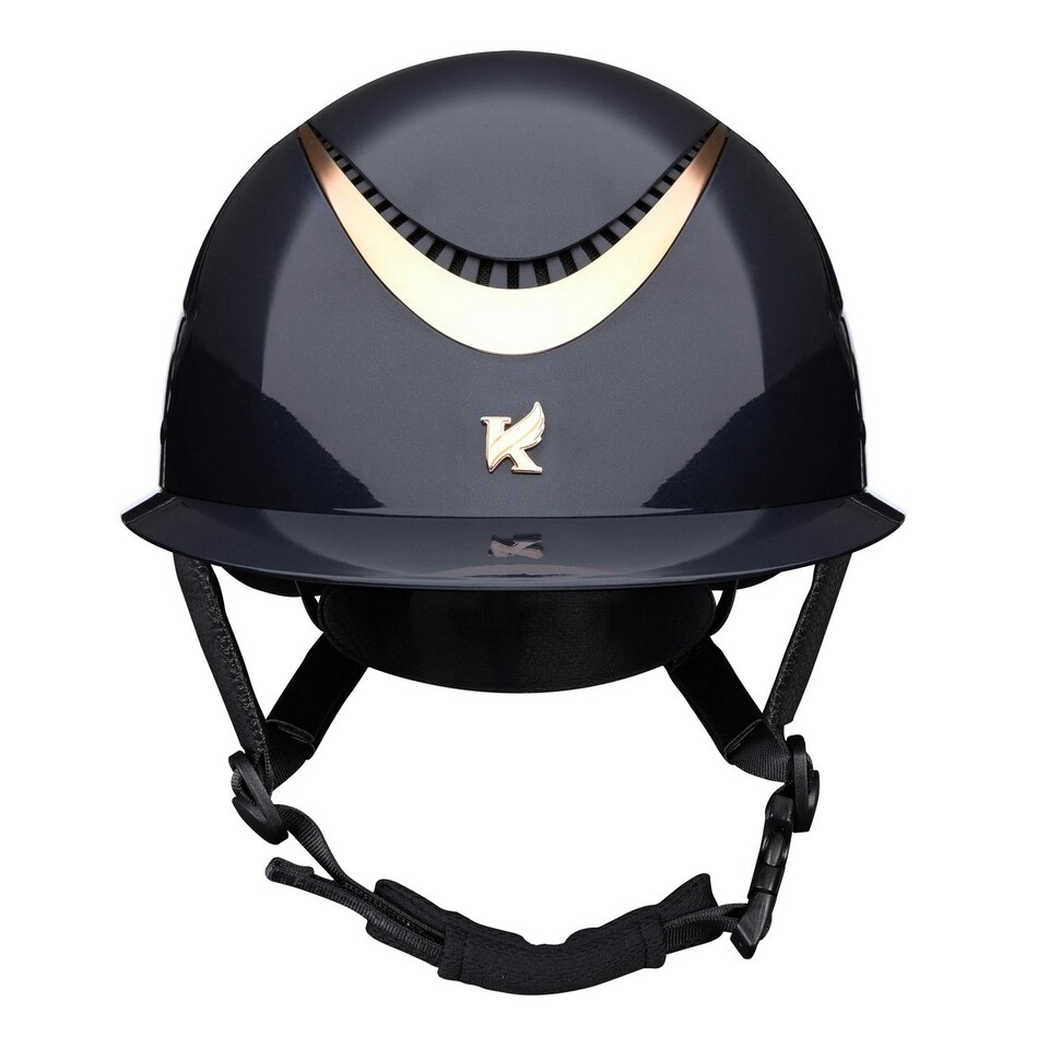 image 1 of Karben Unisex Adult Alina Ellipse Riding Hat - Navy/Rose Gold - 52cm - 54cm Blue | 52cm - 54cm