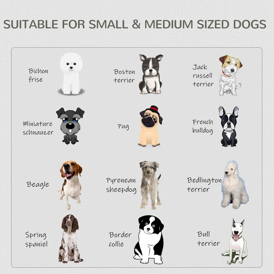 image 1 of PawHut Furniture-Style Dog Crate w/ Two Lockable Doors, for Small & Medium Dogs