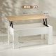 image 7 of HOMCOM Lift Top Coffee Table w/Storage Compartment, Living Room Center Table White