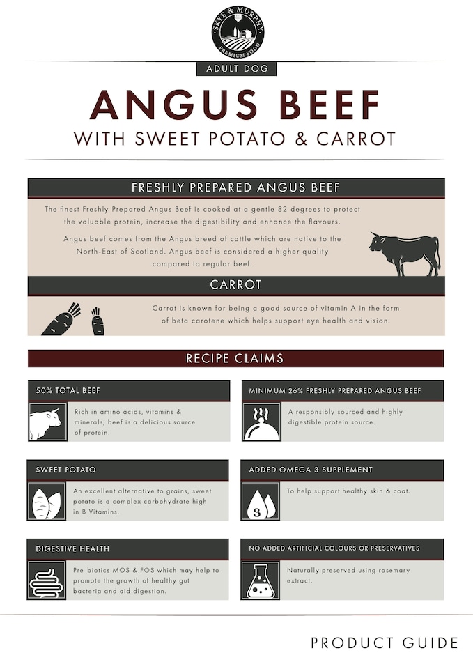 image 1 of Skye & Murphy Grain Free Angus Beef Adult Dog Food 2kg