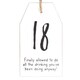 image 3 of Something Different Milestone 18th Hanging Sentiment Sign - Black/White - One Size
