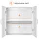 image 5 of Yaheetech Wall Mount Cabinet with Adjustable Shelf | White