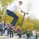 image 2 of HOMCOM Stunt Scooter Entry Level Tricks Scooter for 14+ Beginners Purple