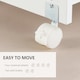 image 5 of Vinsetto Mobile Printer Stand w/ Storage Shelf Universal Wheels for Home White
