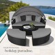 image 8 of Sun Lounger Santorini - modular garden furniture set with shade canopy | Black | black | 175 x 171 x 136 cm | 1
