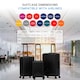 image 3 of Flight Knight Premium Lightweight Suitcase - Built-in Side Lock with USB Port - 8 Spinner Wheels - Hard Shell Carry On Or Check in Luggage 100 Airlines Approved Black | Large