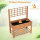 image 2 of COSTWAY Wooden Planter Box Raised Garden Bed Brown Brown