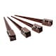 image 1 of 4x Heavy Duty Drive Down Fence Post Anchor Spike Grip Holder - 75 x 750mm | Brown | 4