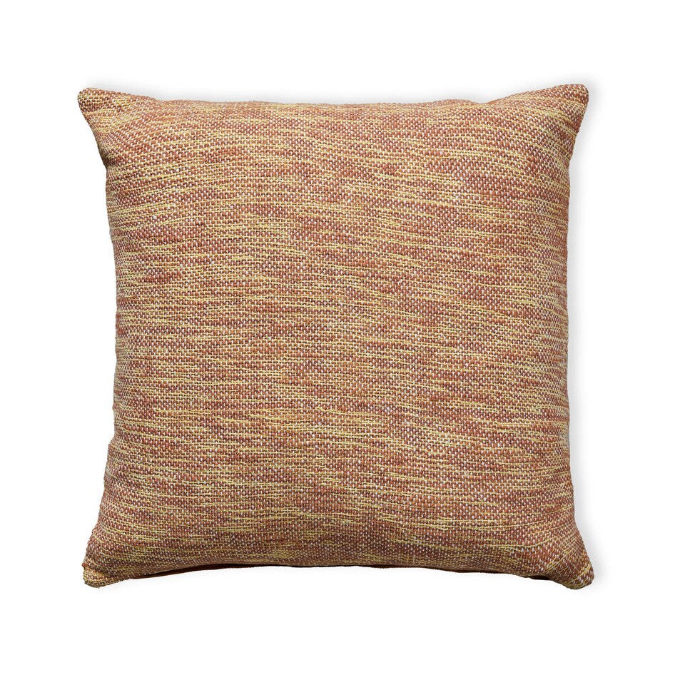 image 1 of BHS Two-Tone Cushion, Terracotta Orange | Terracotta