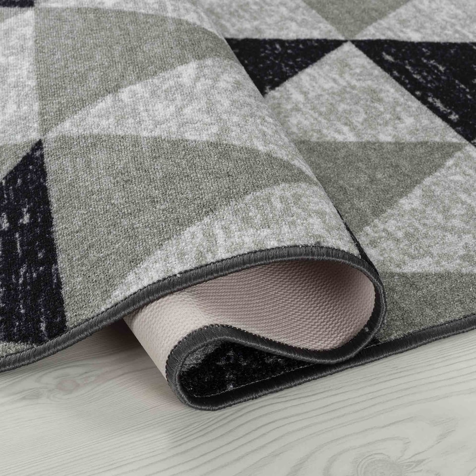 image 1 of Machine Washable Triangle Design Anti Slip Doormats -