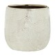 image 1 of Honna Large White Silver Ceramic Planter Silver
