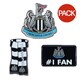 image 1 of Newcastle United FC Badge Set (Pack of 3) - Blue/Black/White - One Size