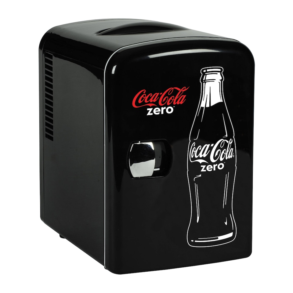 image 1 of Coca-Cola Coke Zero 4L Cooler/Warmer 12V DC 230V AC Mini Fridge, Black