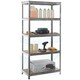 image 1 of House of Home Boltless 5 Tier Shelving Racking Heavy Duty Steel Shelf Unit Shed Garage Home | Silver | galvanised