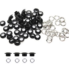 5mm Brass Eyelets with Washers for Arts & DIY Projects - 100 Pcs
