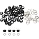 image 1 of 5mm Brass Eyelets with Washers for Arts & DIY Projects - 100 Pcs