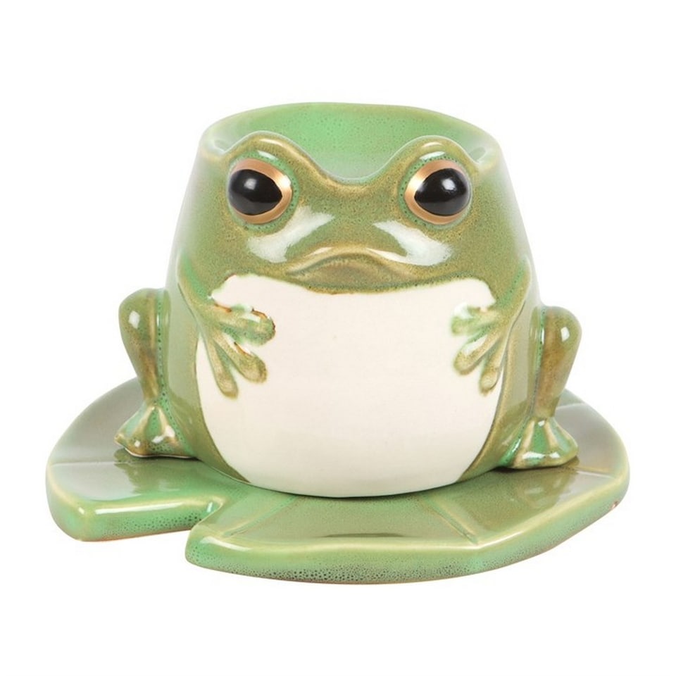 image 1 of Something Different Enchanted Forest Frog Oil Burner | Green | Green | One Size | 1