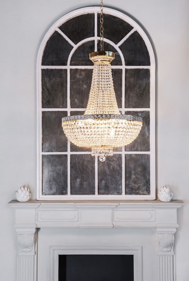 image 1 of Bella Grand Chandelier Gold & Crystal, 8 Light, E14