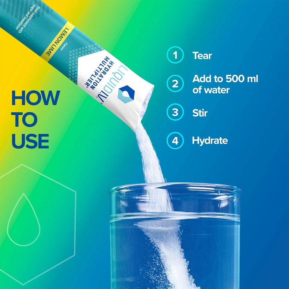 image 1 of Liquid I.V. Lemon Lime Hydration Multiplier Electrolyte Powder Mix, 15 Sachets