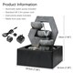 image 5 of Living and Home Tabletop Cascade Water Fountain Feature with LED Light Black