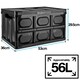 image 2 of TekBox 56L Black Folding Storage Box - Set of 2 Boxes