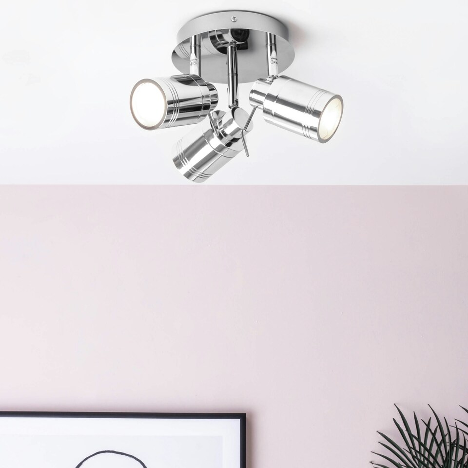 image 1 of BHS Hector Bathroom Ceiling Spotlight Plate | Silver | Chrome | 1
