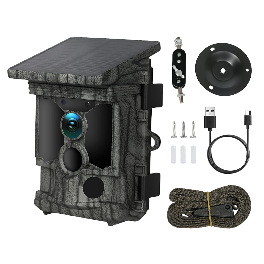 Centra Solar Trail Camera 4K 112MP Hunting Game Cam Wildlife Night Vision Wifi