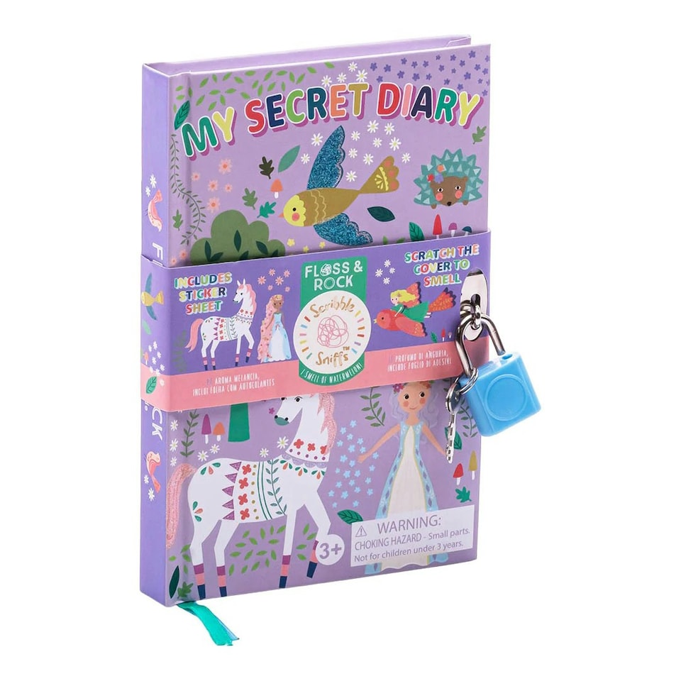 image 1 of Floss & Rock Children's Lockable Secret Diary Notebook - Fairy Tale