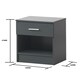 image 5 of Rio Costa Bedside with 1 Drawer Grey