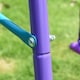 image 9 of Outsunny Metal Swings Set w Seesaw, Adjustable Height | Purple | Purple