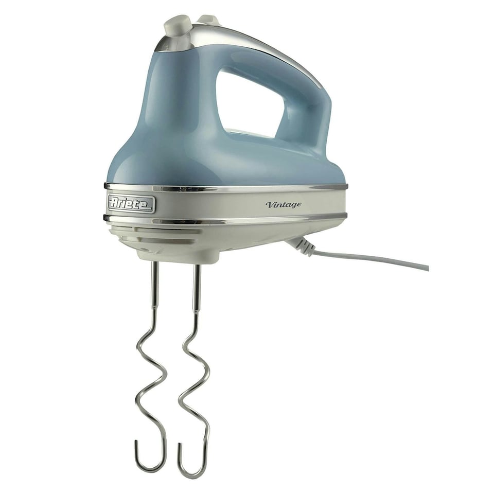 image 1 of Ariete 548/05 Retro Style Hand Mixer Electric Whisk, 5 Speed & Turbo Function, Blue