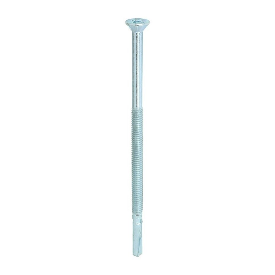 image 1 of Timco - Metal Construction Timber to Heavy Section Screws - Countersunk - Wing-Tip - Self-Drilling - Zinc (Size 5.5 x 120 - 100 Pieces)