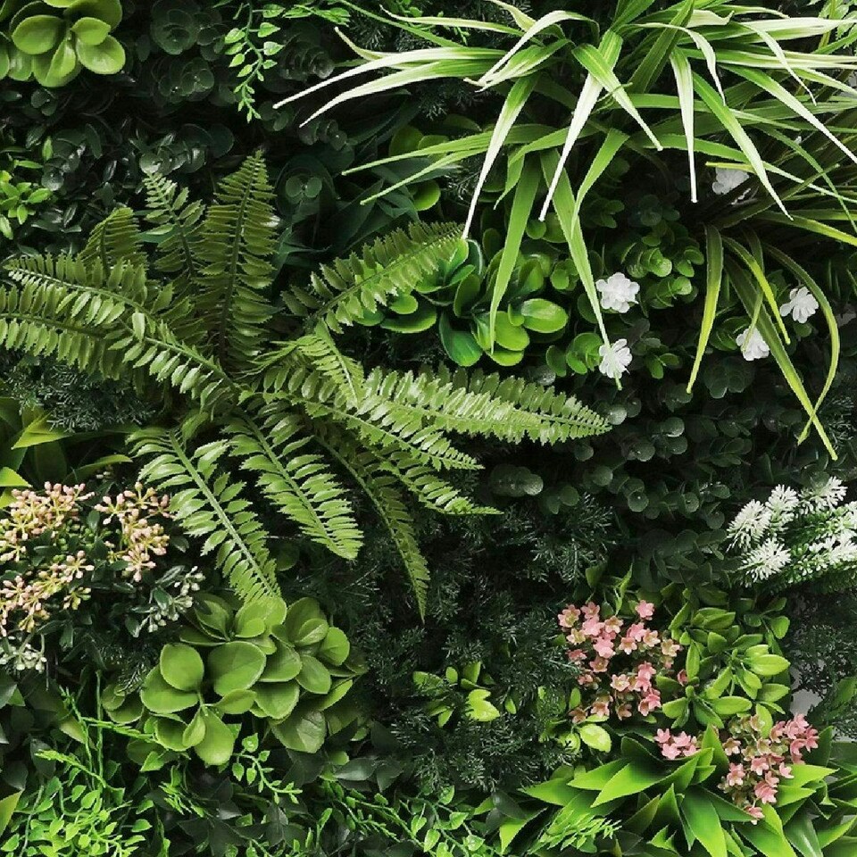 image 1 of True Products Premium Artificial Living Wall Green Plant Panel 1m x 50cm Florence A