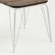 image 5 of Interiors by Premier White Metal and Elm Wood Stool, Small Square Stool, Accent Wooden Stool for Home, Office