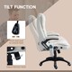 image 6 of Vinsetto Office Chair, Ergonomic Desk Chair with 6-Point Massage and Back Heated, Boucle-Feel Fabric Computer Gaming Chair with Arms, Lumbar Support, White