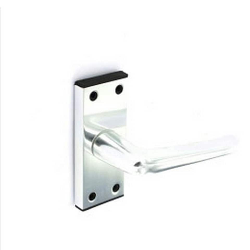 Securit Latch Door Handles - Silver - 10cm