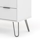 image 7 of Augusta Pine 3+3 Drawer Wide Chest of Drawers - Industrial Style Bedroom Storage Cabinet | White | White | 1