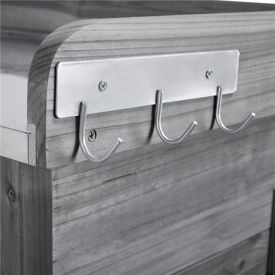 image 1 of Yaheetech Potting Bench Table Work Bench Metal Tabletop