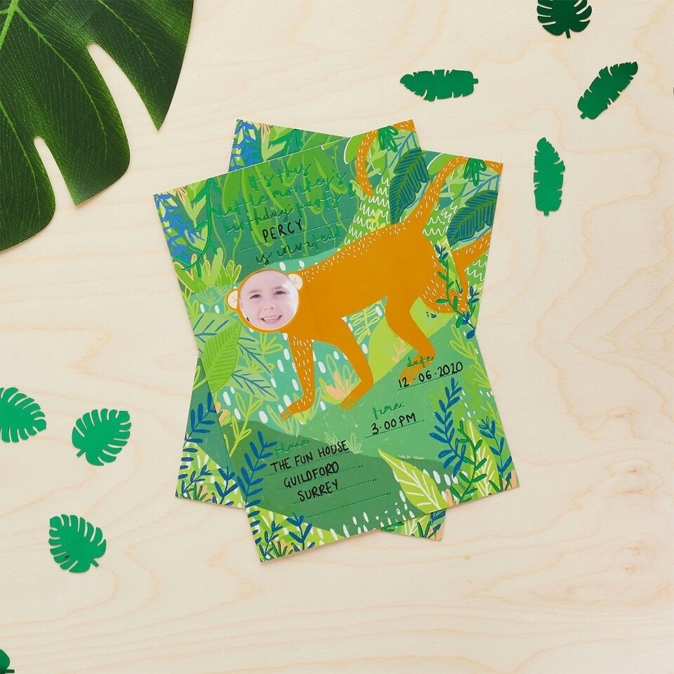 image 1 of Monkey Party Invitations - Pack of 10